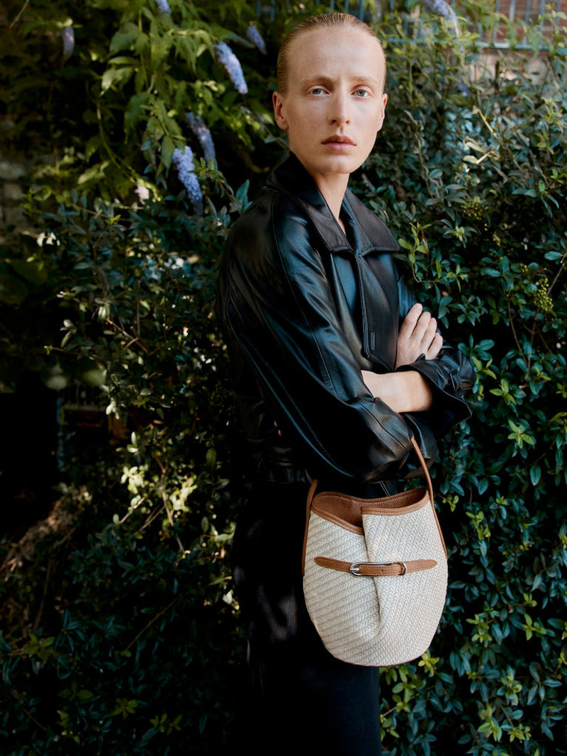 Liffner BELTED BUCKET BAG MINI BEIGE RAFFIA outlook