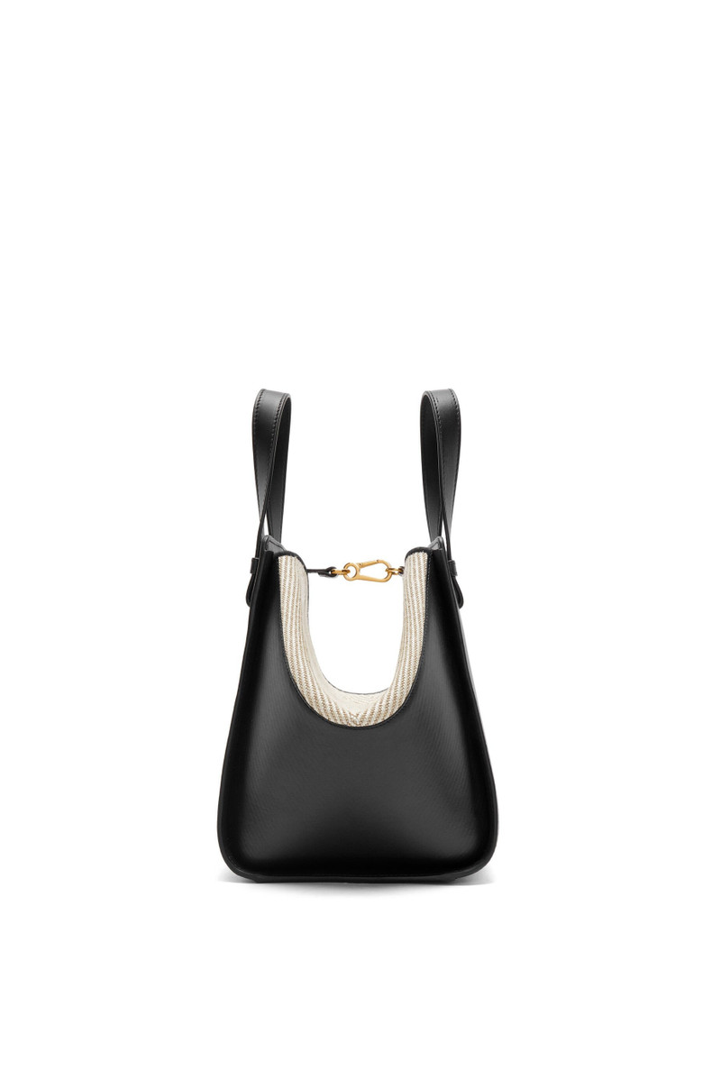 Compact Hammock bag in mellow calfskin and canvas 3