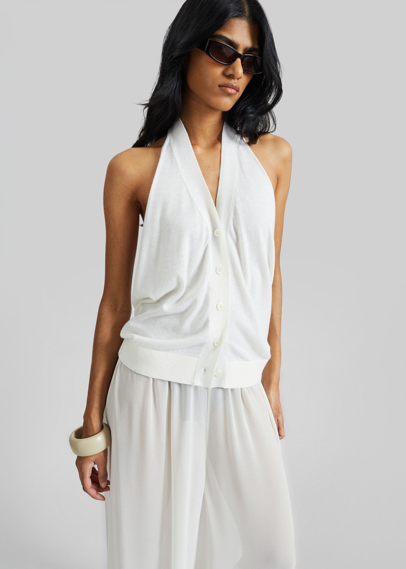 Nimi Knit Halter Top - White 6