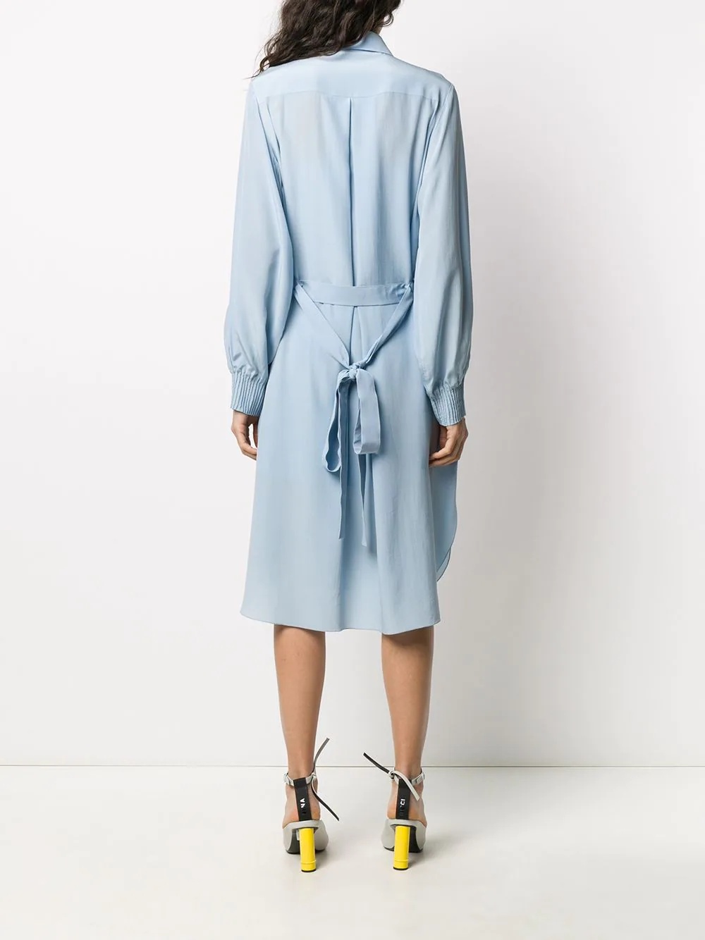 straight-fit midi shirt dress - 4