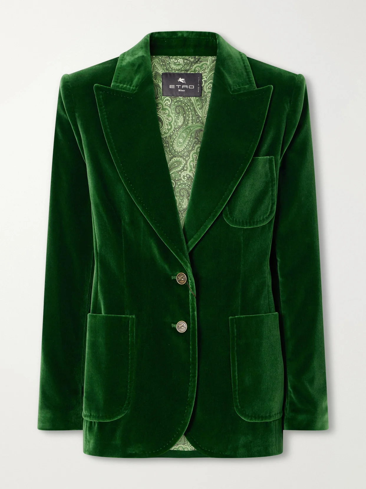 Stretch-cotton Velvet Blazer - 1