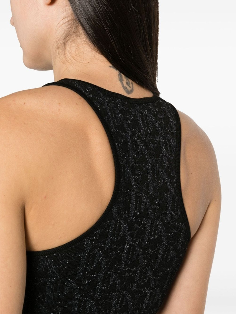 monogram-jacquard 작물 정상 5