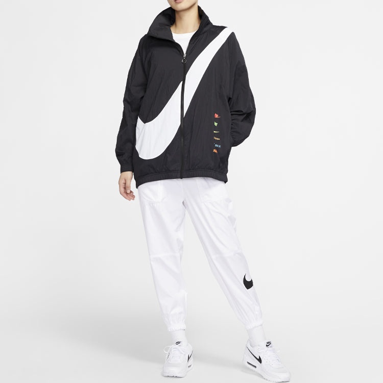 (WMNS) Nike Big Swoosh Jacket 'Black White' DA0981-010 - 6