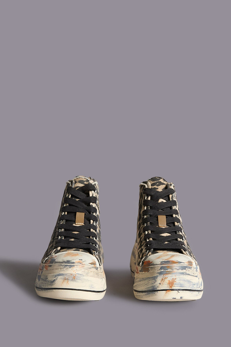 KURT HIGH TOP SNEAKER - DISTRESSED LIGHT LEOPARD 2