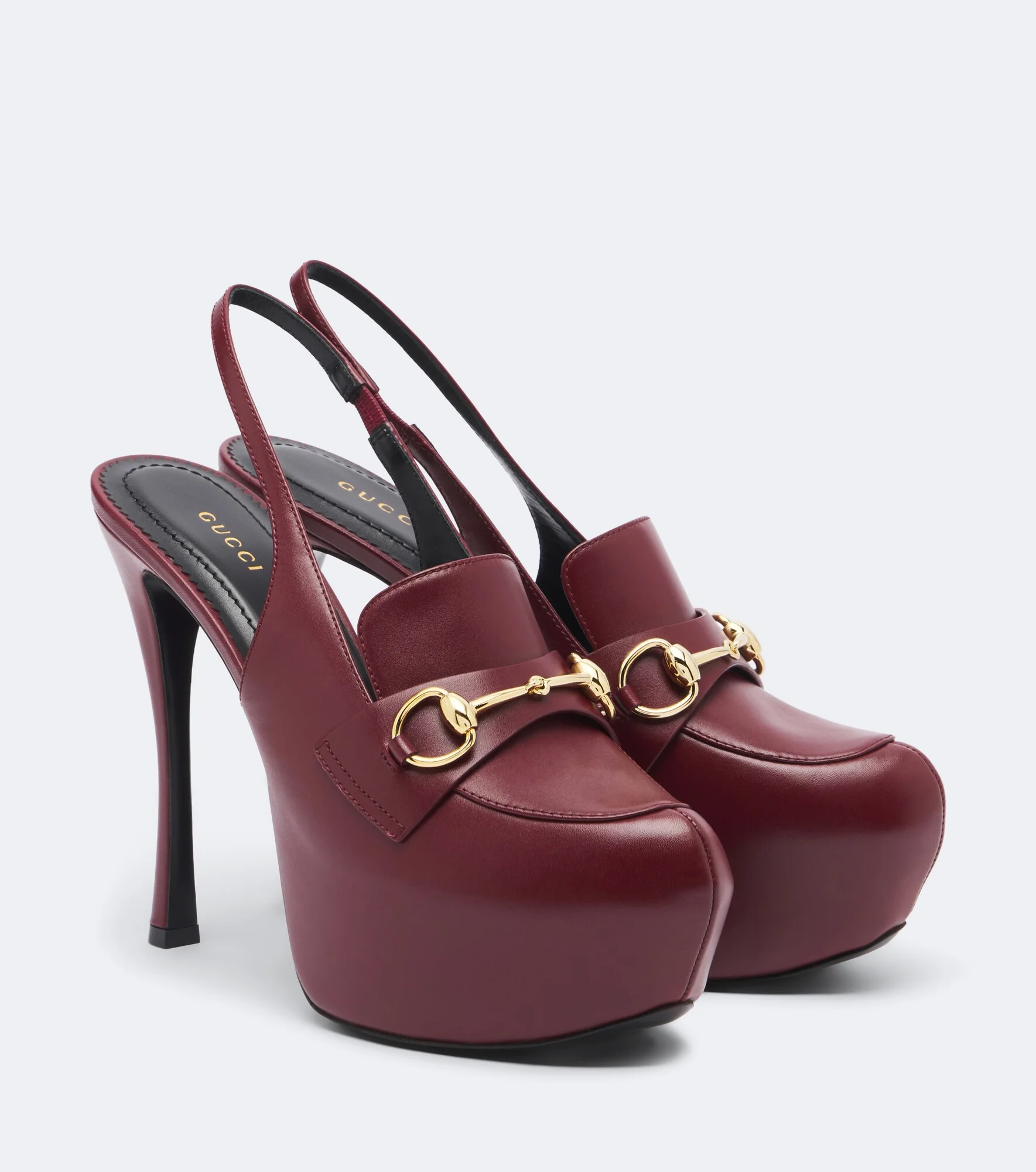 Horsebit leather slingback pumps - 1