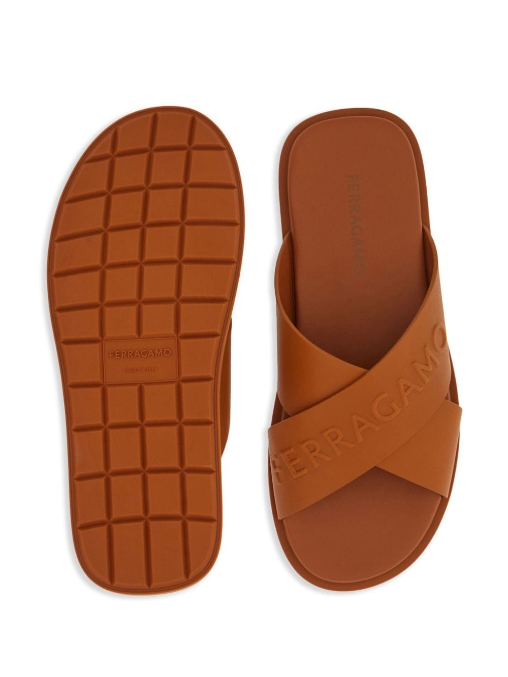 leather sandal with crossover straps - 5