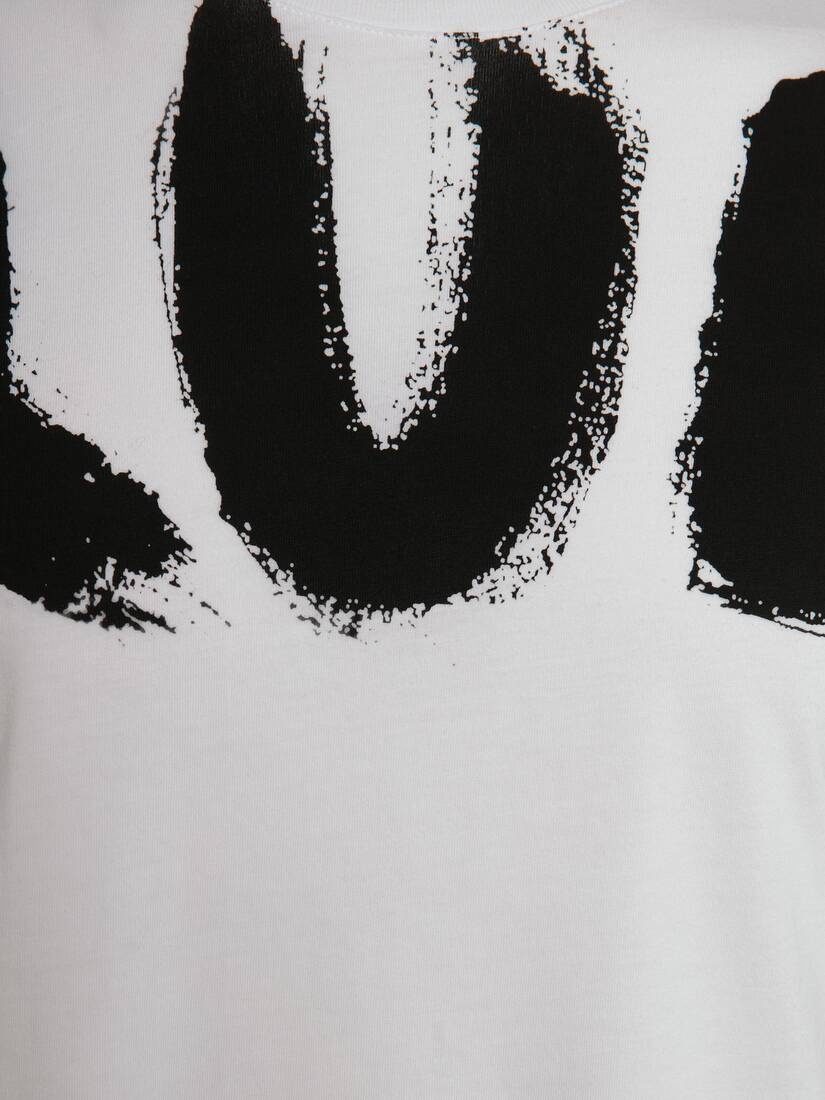 Men's McQueen Graffiti Long Sleeve T-shirt in White/black - 5