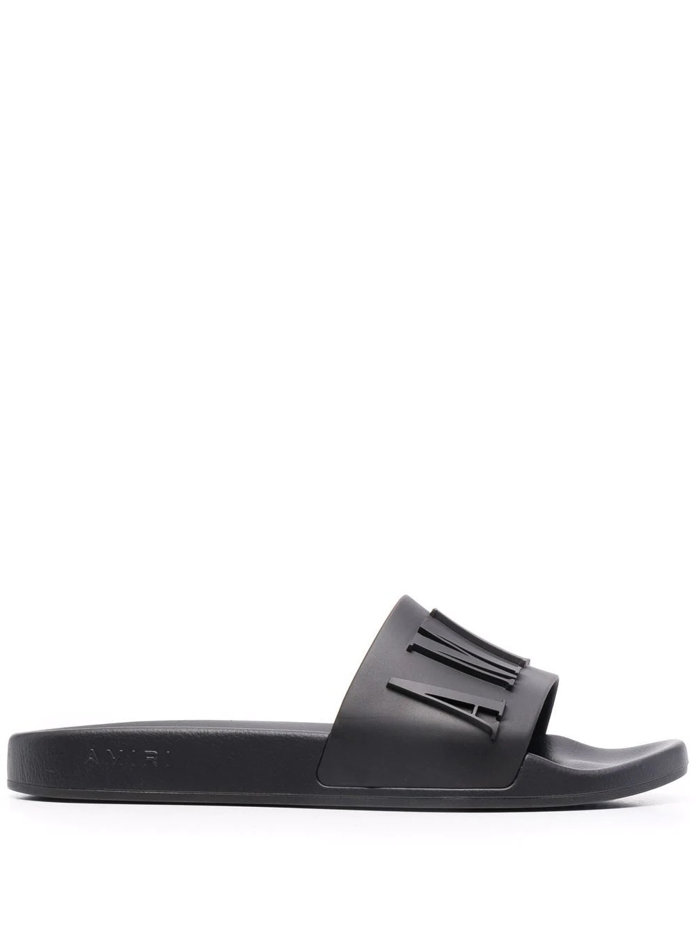 logo-debossed open-toe slides - 1