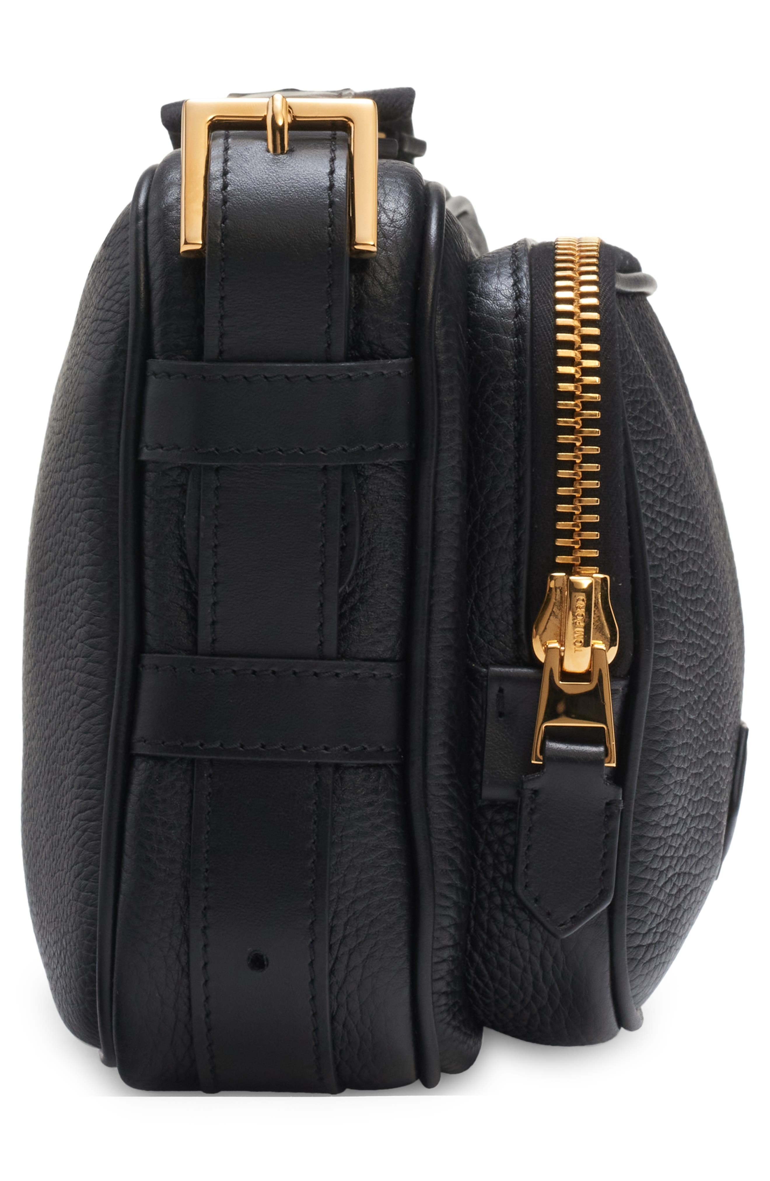 TOM FORD Large Grained Leather Messenger Bag in Black at Nordstrom - 5