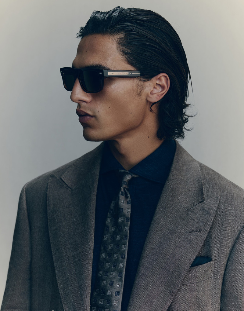 Rectangular acetate sunglasses with polarized lenses 4