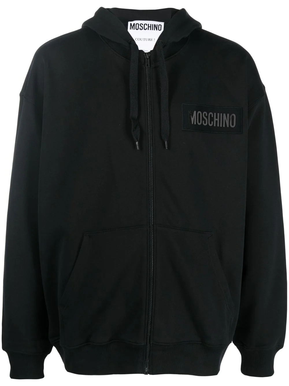 logo-print zip-up hoodie - 1