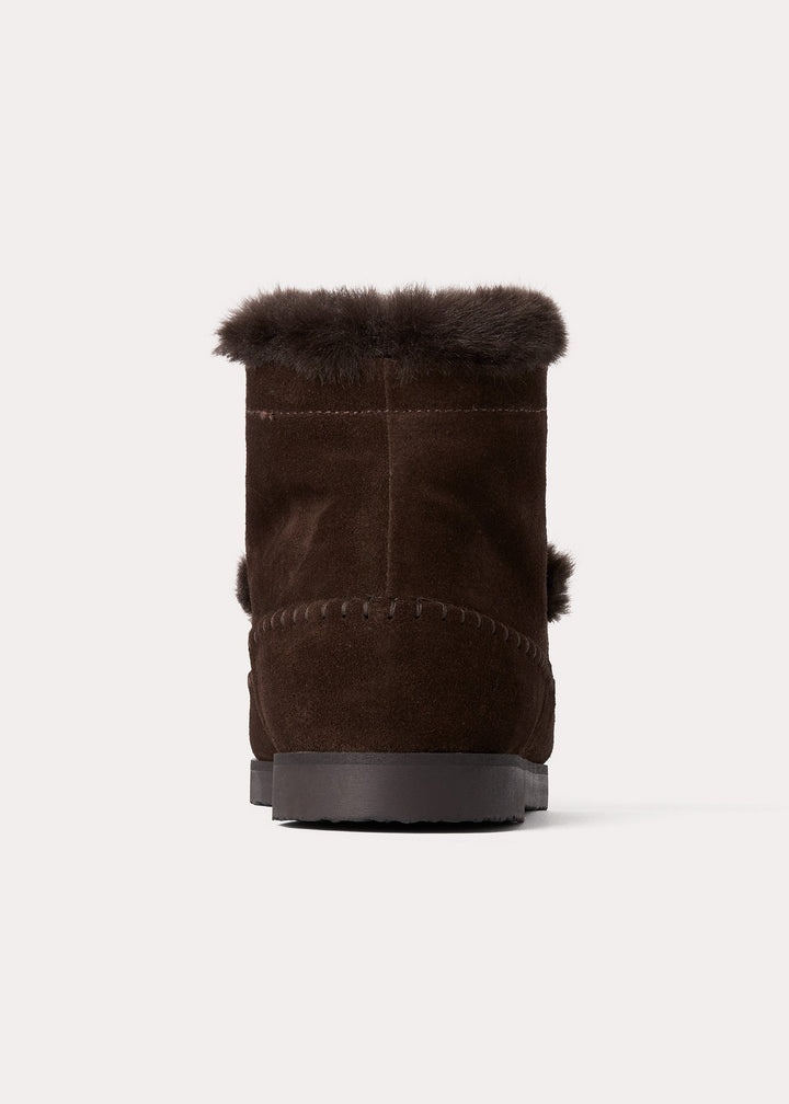 The High top Shearling Moccasin saddle brown - 6