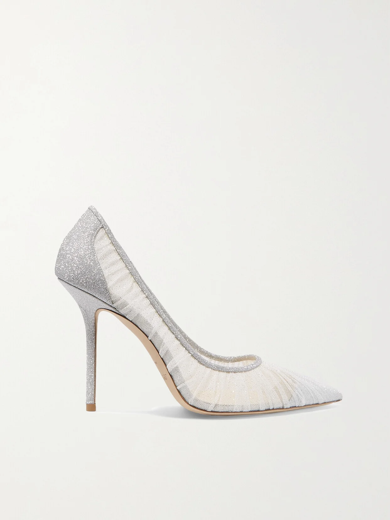 Love 100 Glittered Tulle And Canvas Pumps - 1