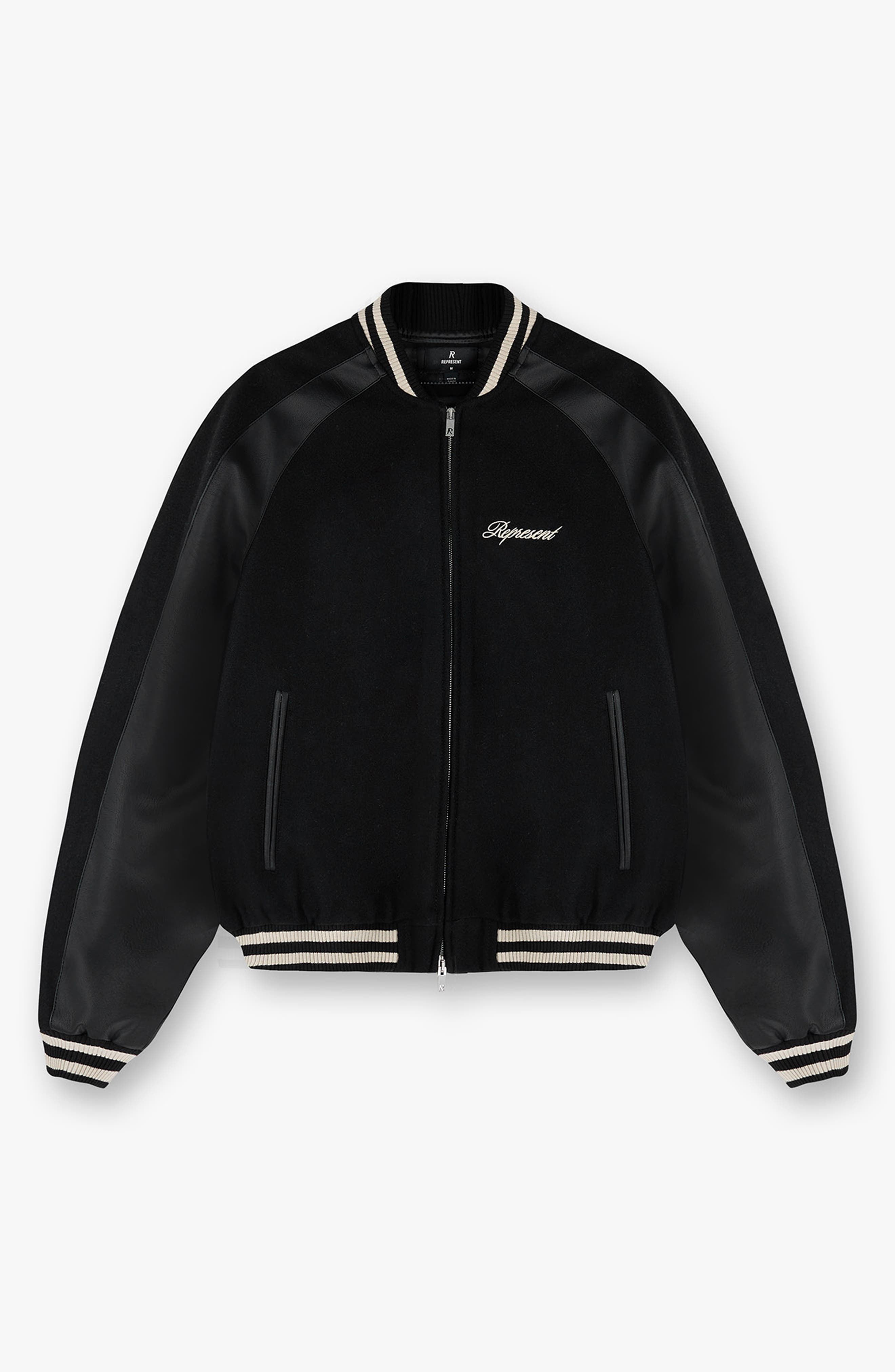 Represent Raglan Varsity Jacket in Black at Nordstrom - 4