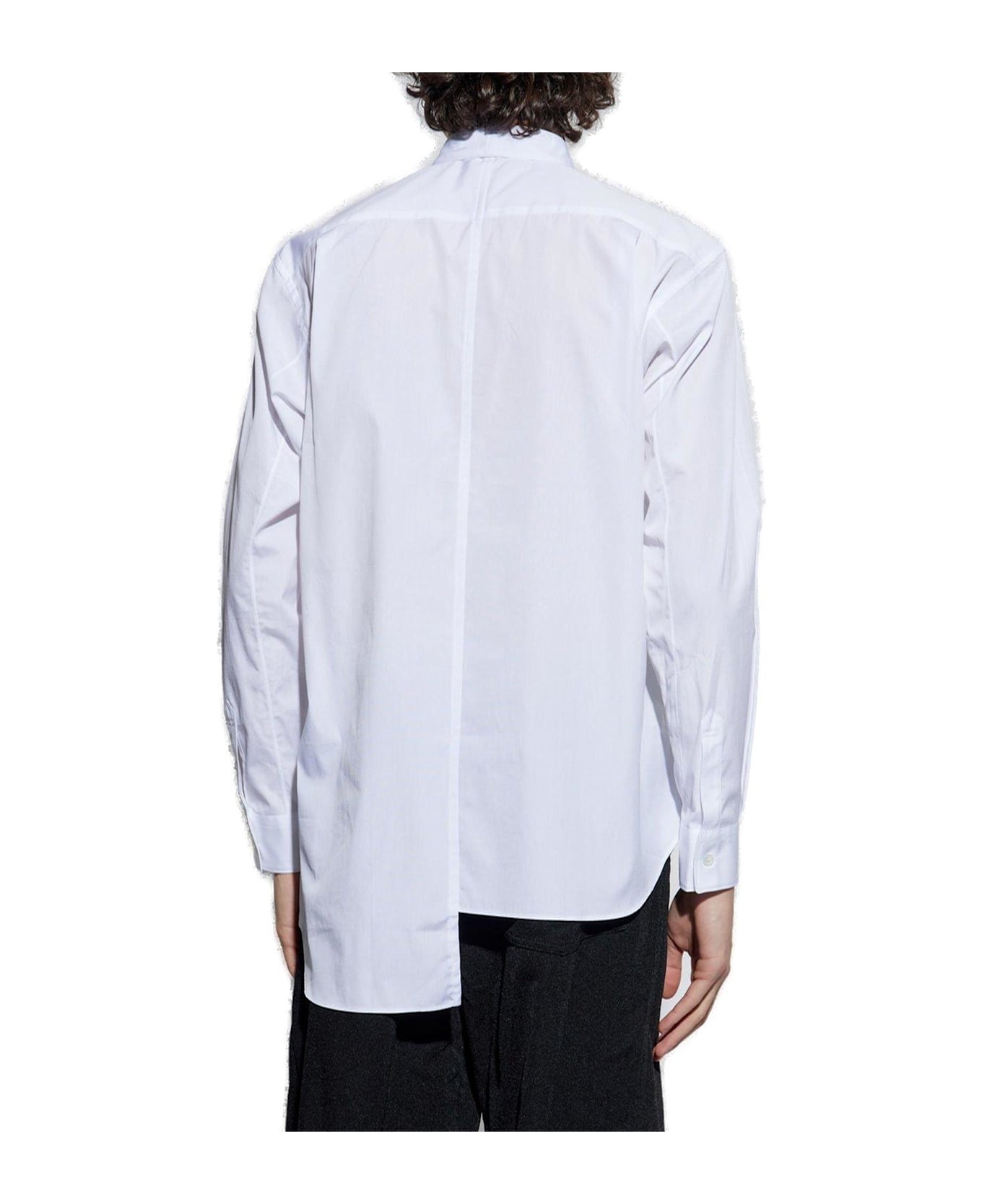 Asymmetric Hem Shirt - 3