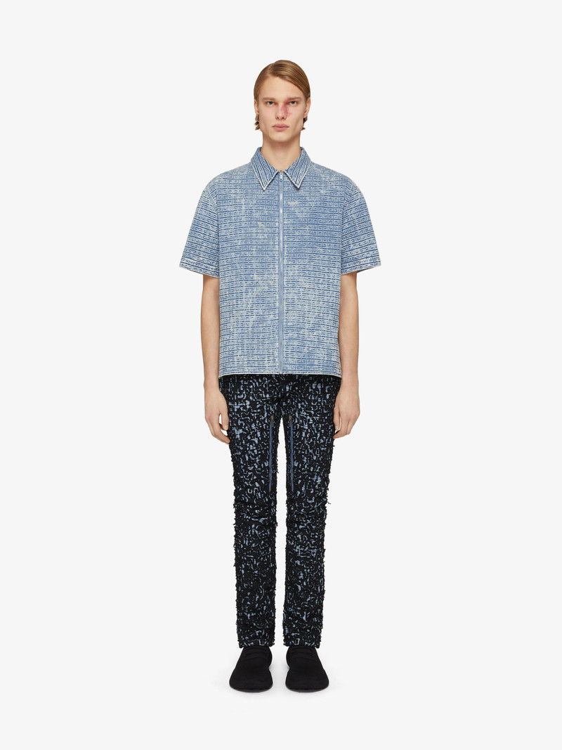 Givenchy SLIM-FIT JEANS IN 4G DESTROYED DENIM WITH ZIPPERS outlook
