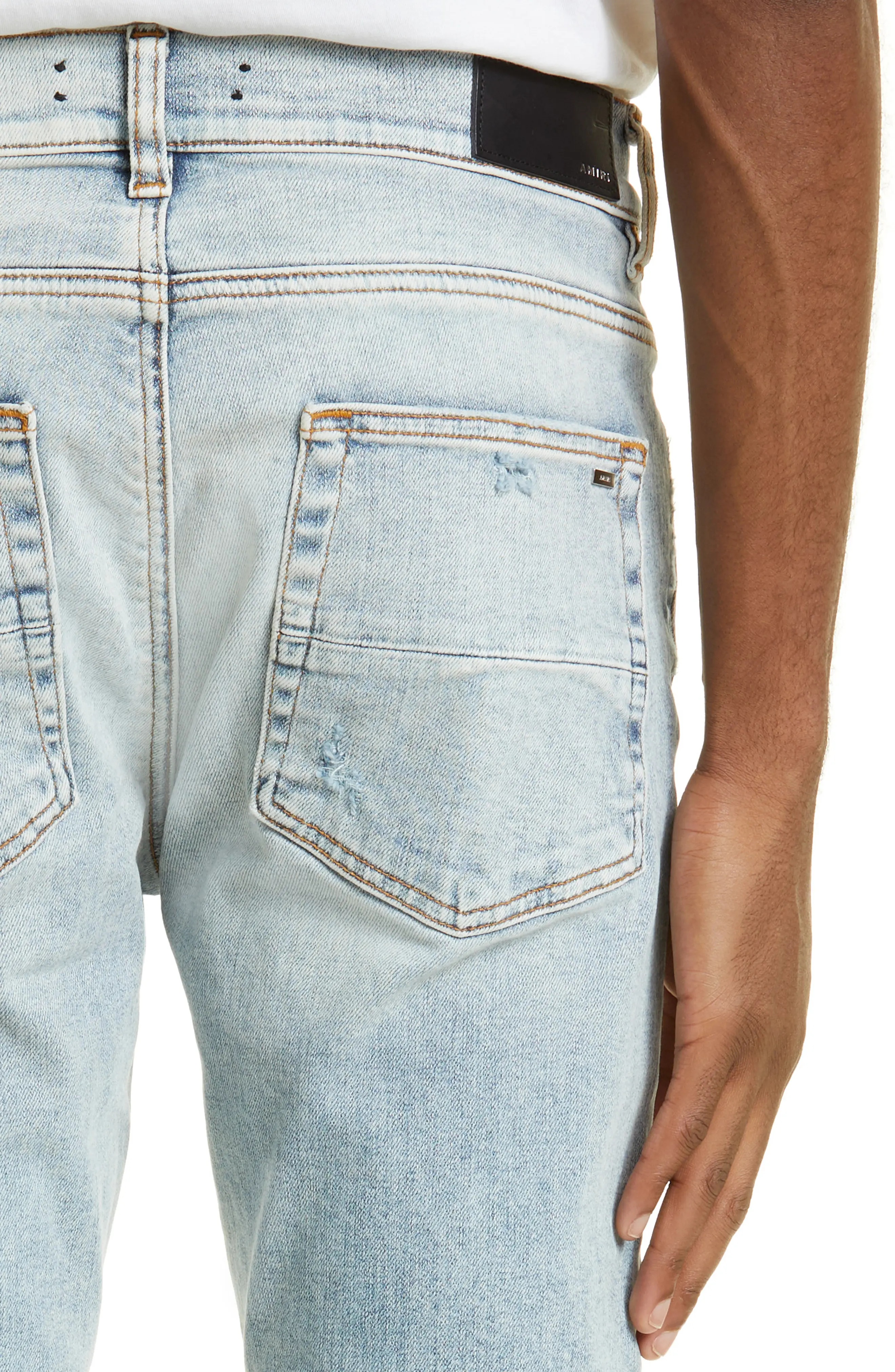 Stack Distressed Slim Fit Jeans - 4