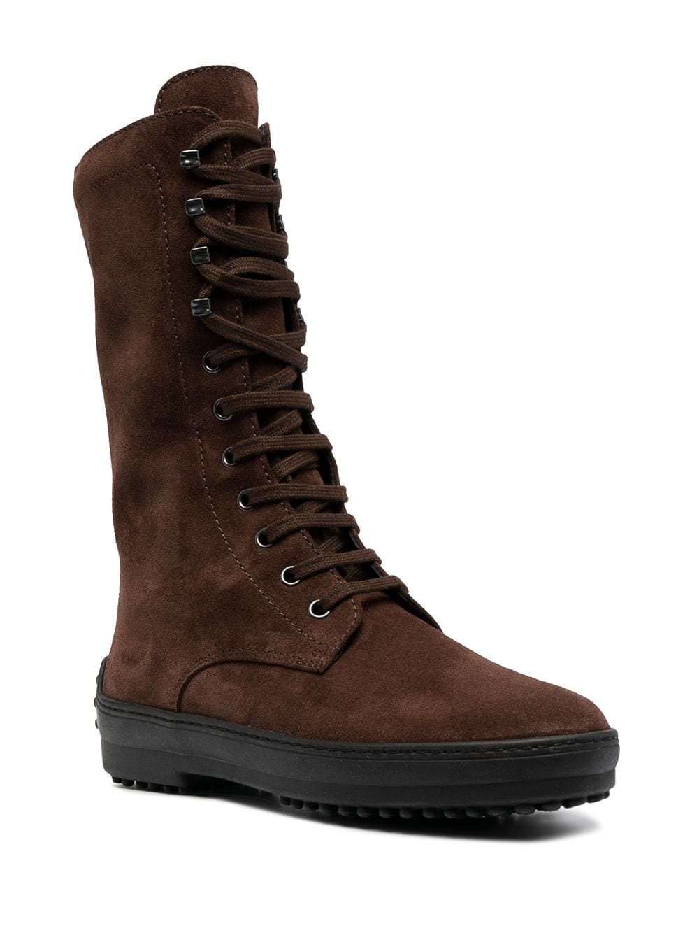 lace-up suede boots - 2