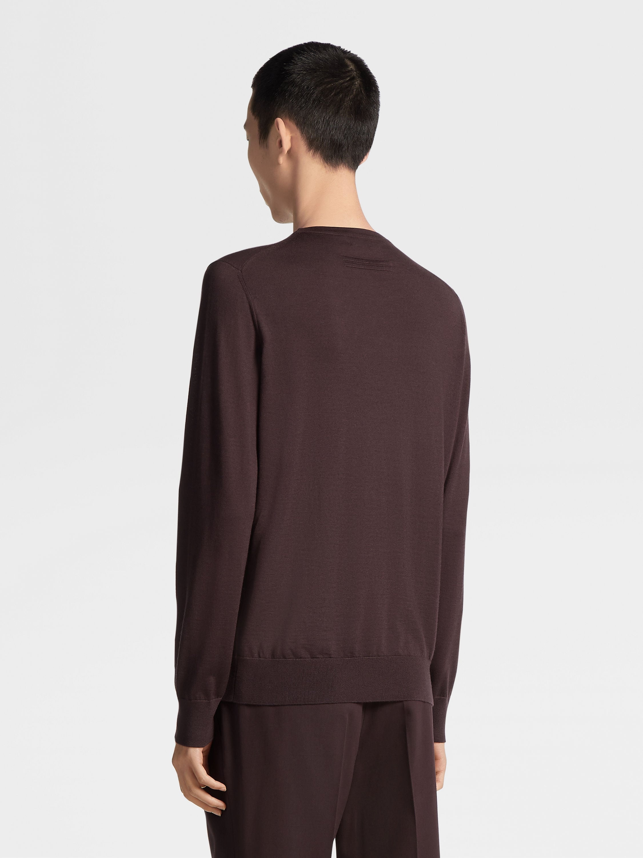 DARK BURGUNDY CASHSETA CREWNECK - 3