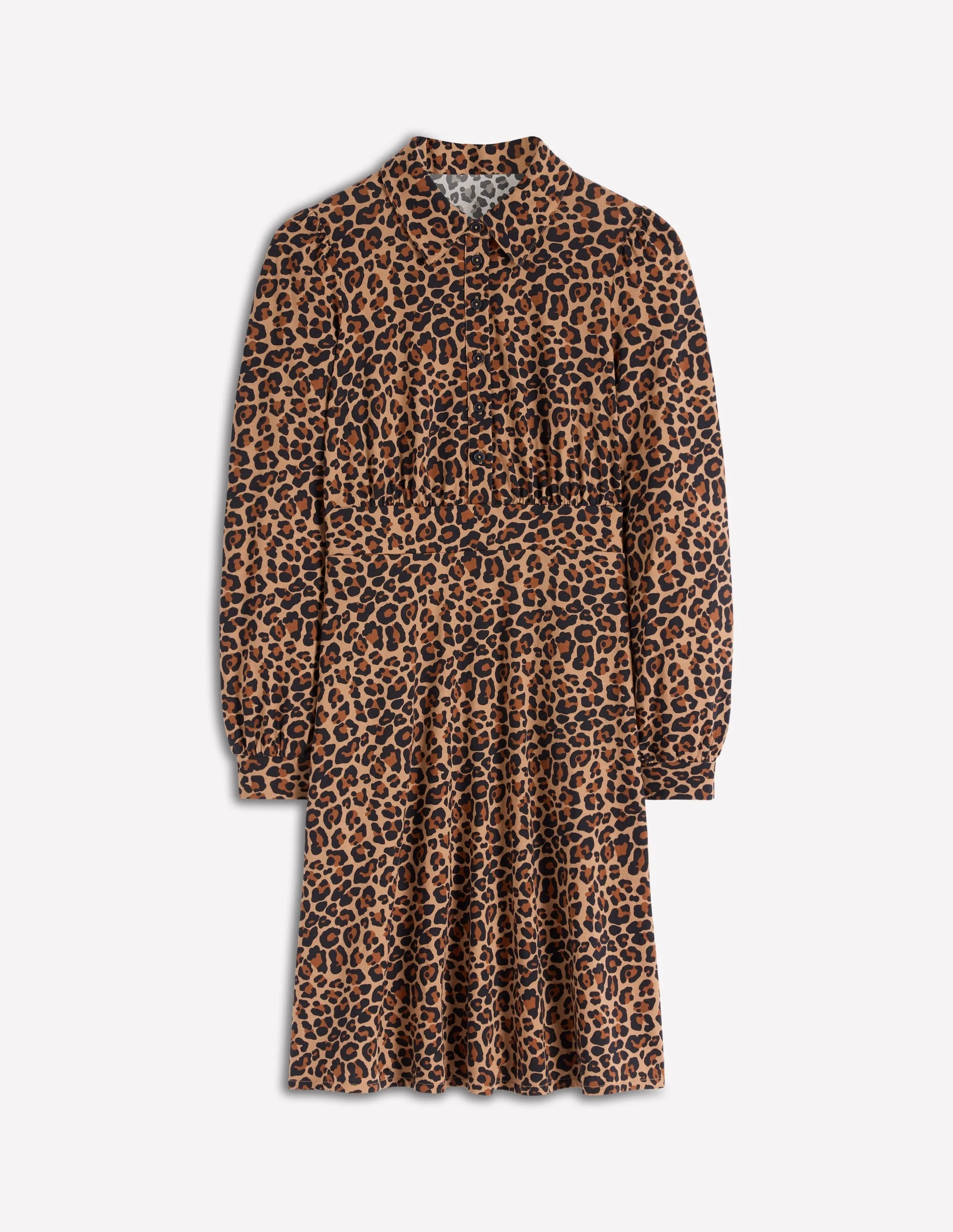 Orla Short Jersey Shirt Dress-Cheetah Pop - 1