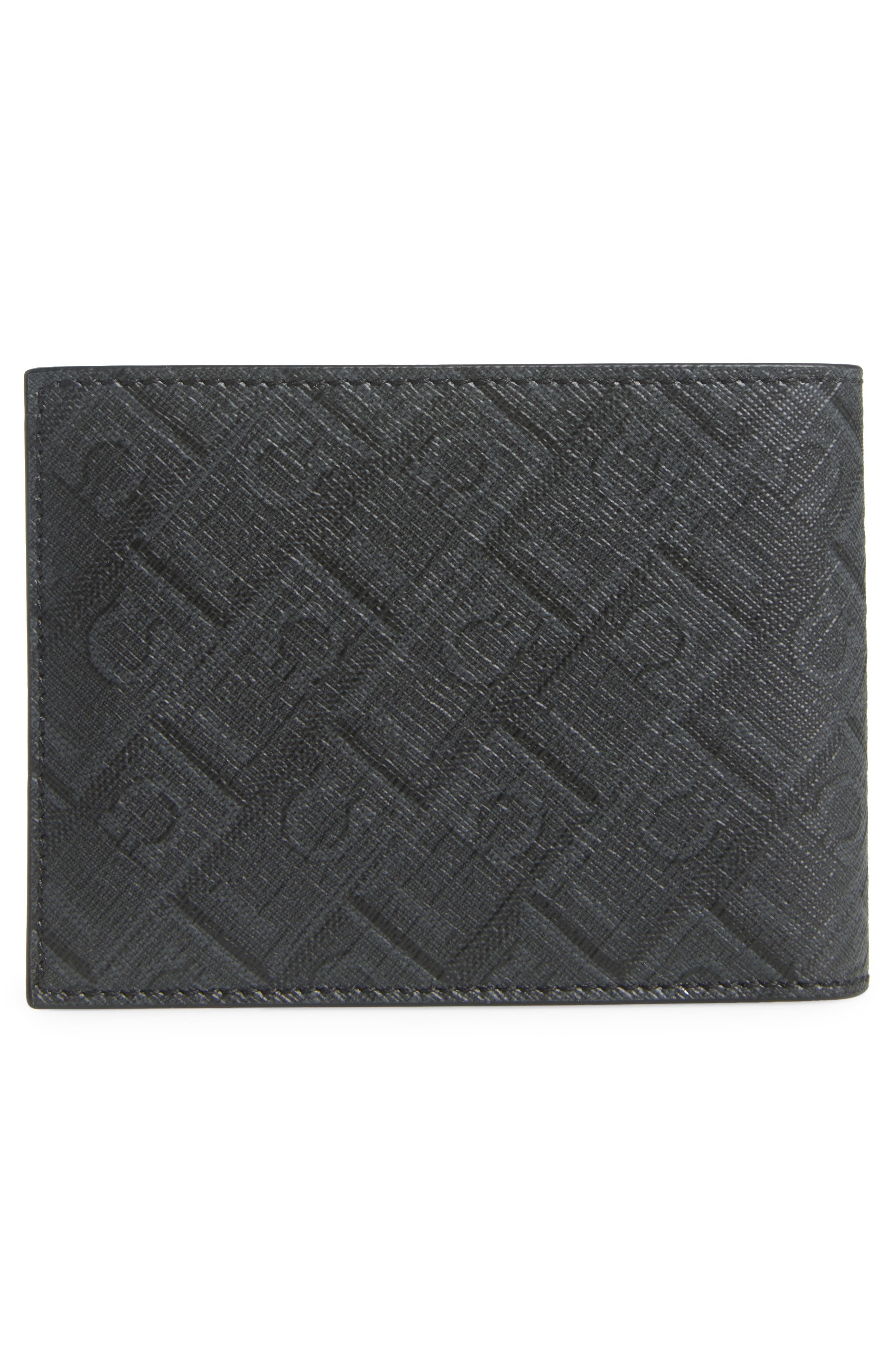 FERRAGAMO Monogram Coated Canvas Bifold Wallet in Nero/Grigio at Nordstrom - 3
