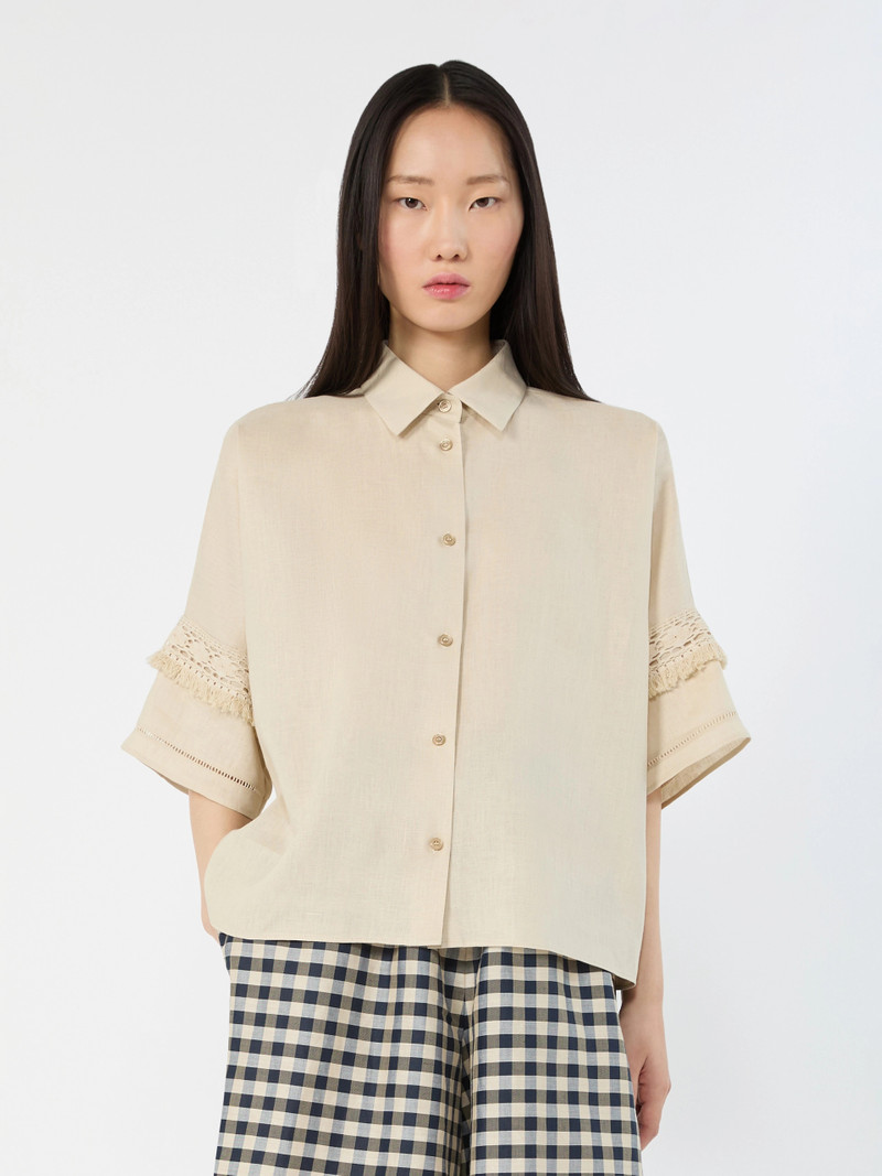 WKIPALA Linen fabric shirt - SAND 3
