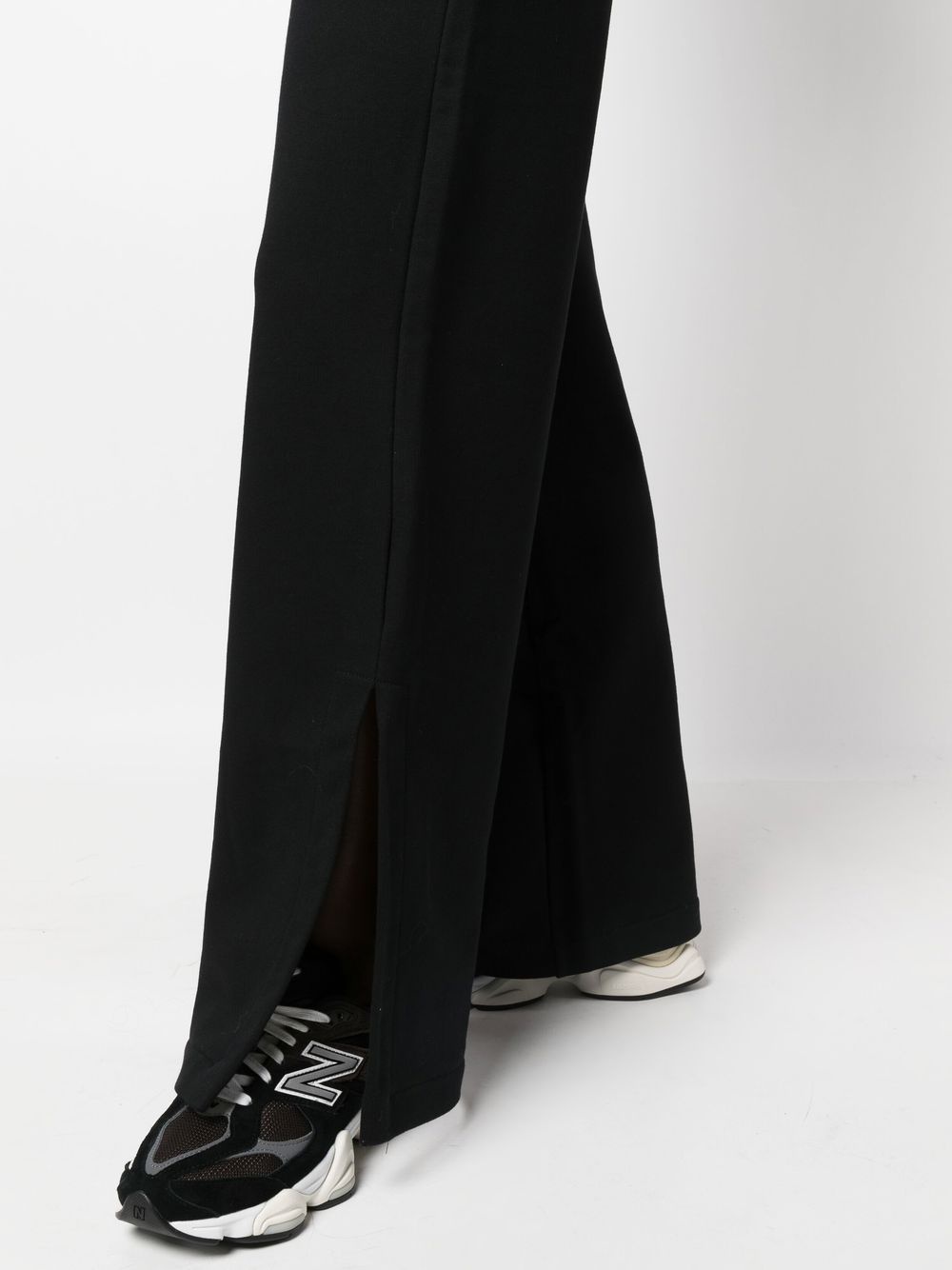 wide-leg cotton-jersey trousers - 5