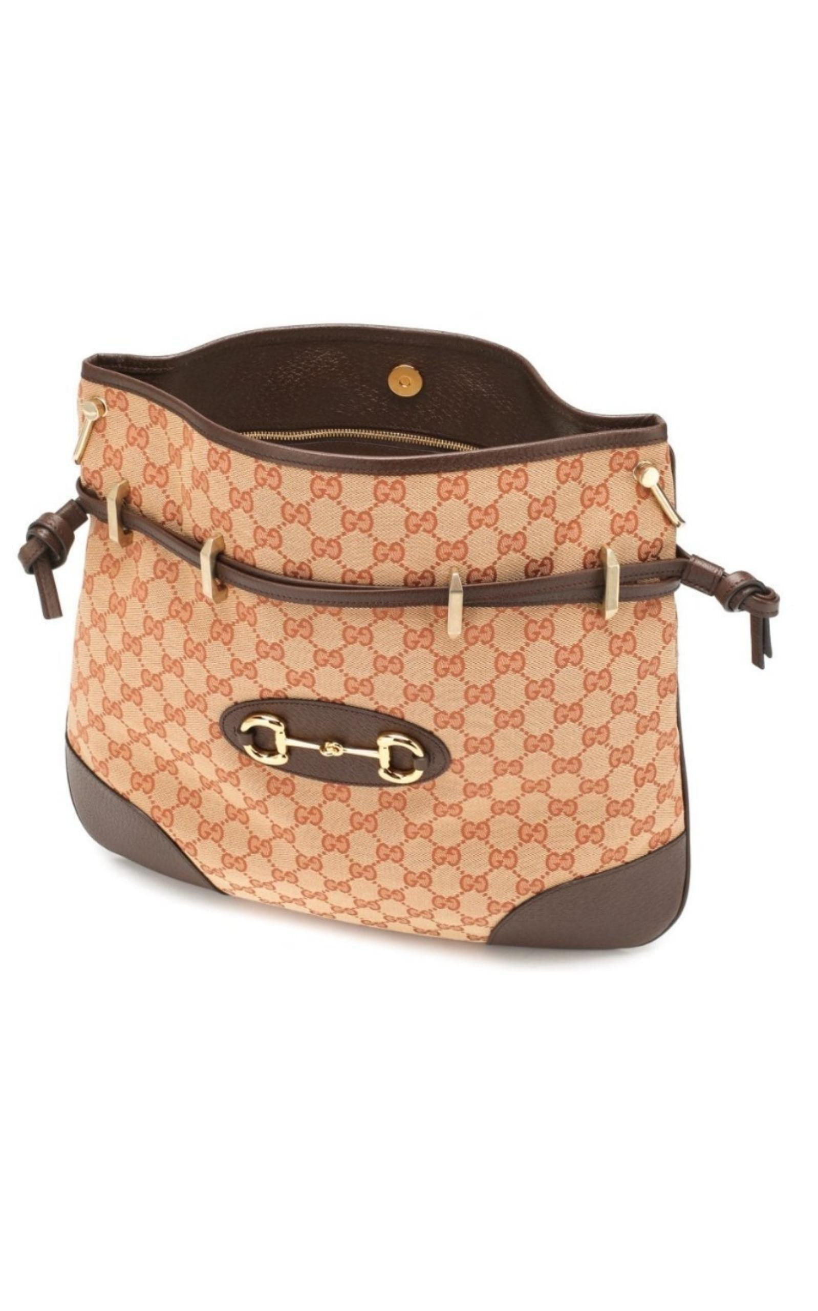 Leather and GG Supreme Fabric Shoulder Bag - 5