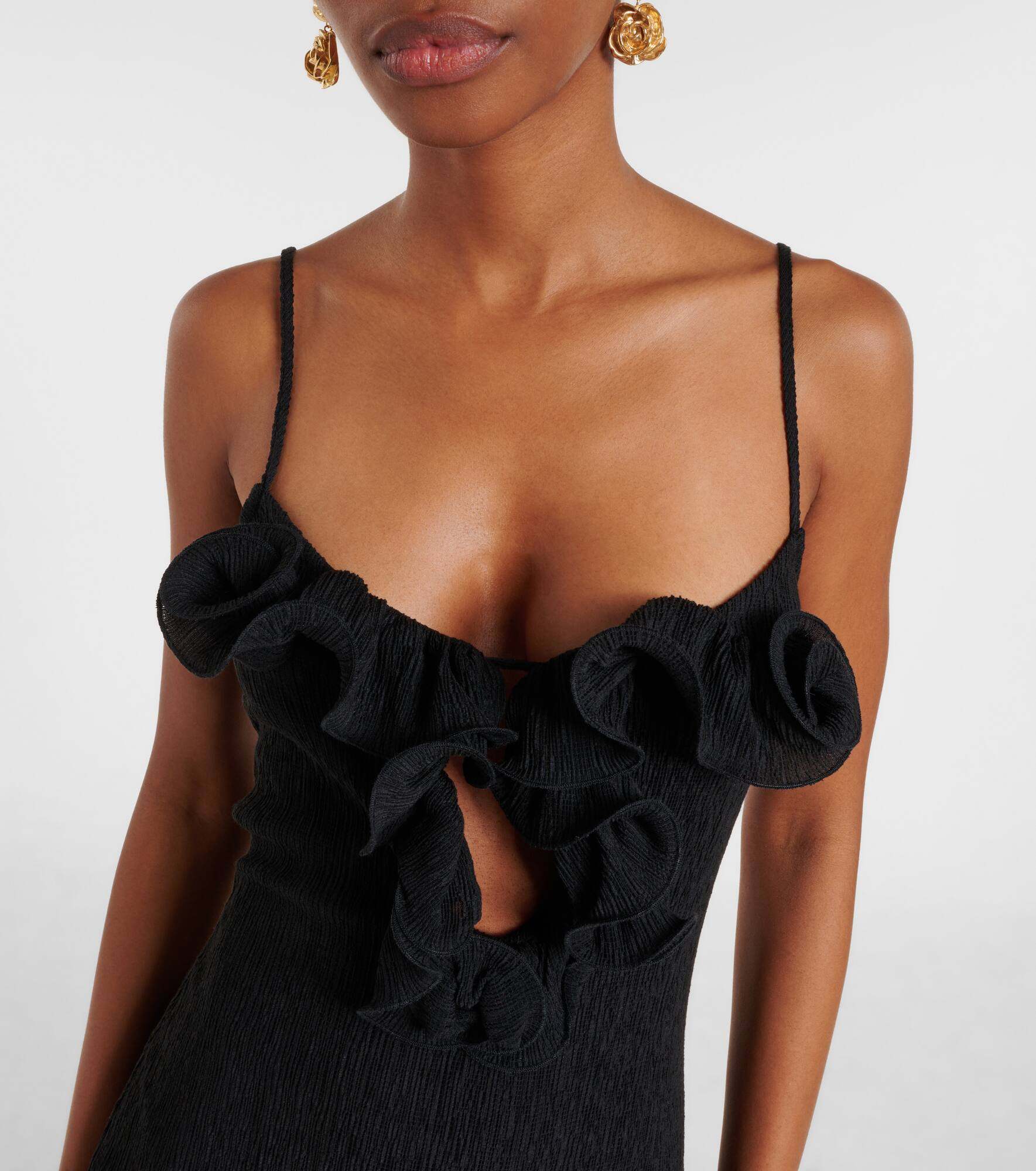 Ruffled sheer minidress - 4