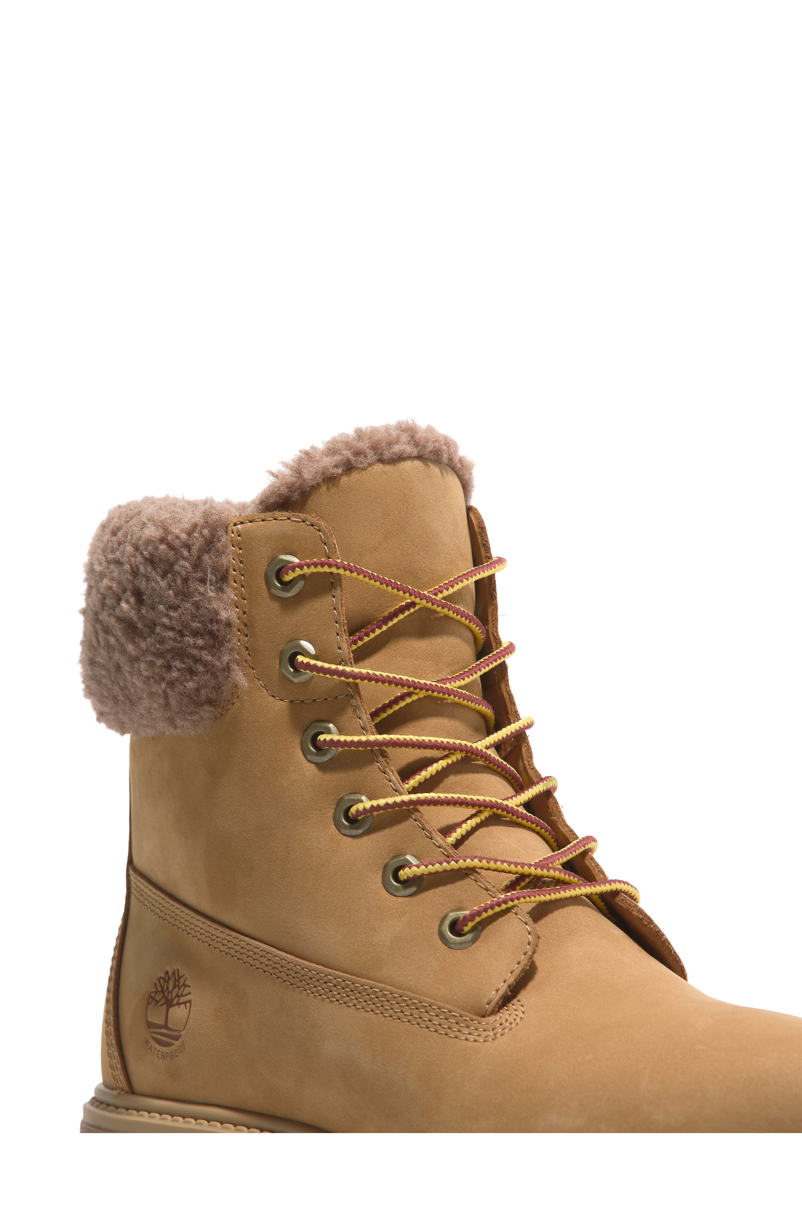 Timberland Stone Street Waterproof Faux Fur Lined Platform Boot in Wheat Nubuck at Nordstrom - 6