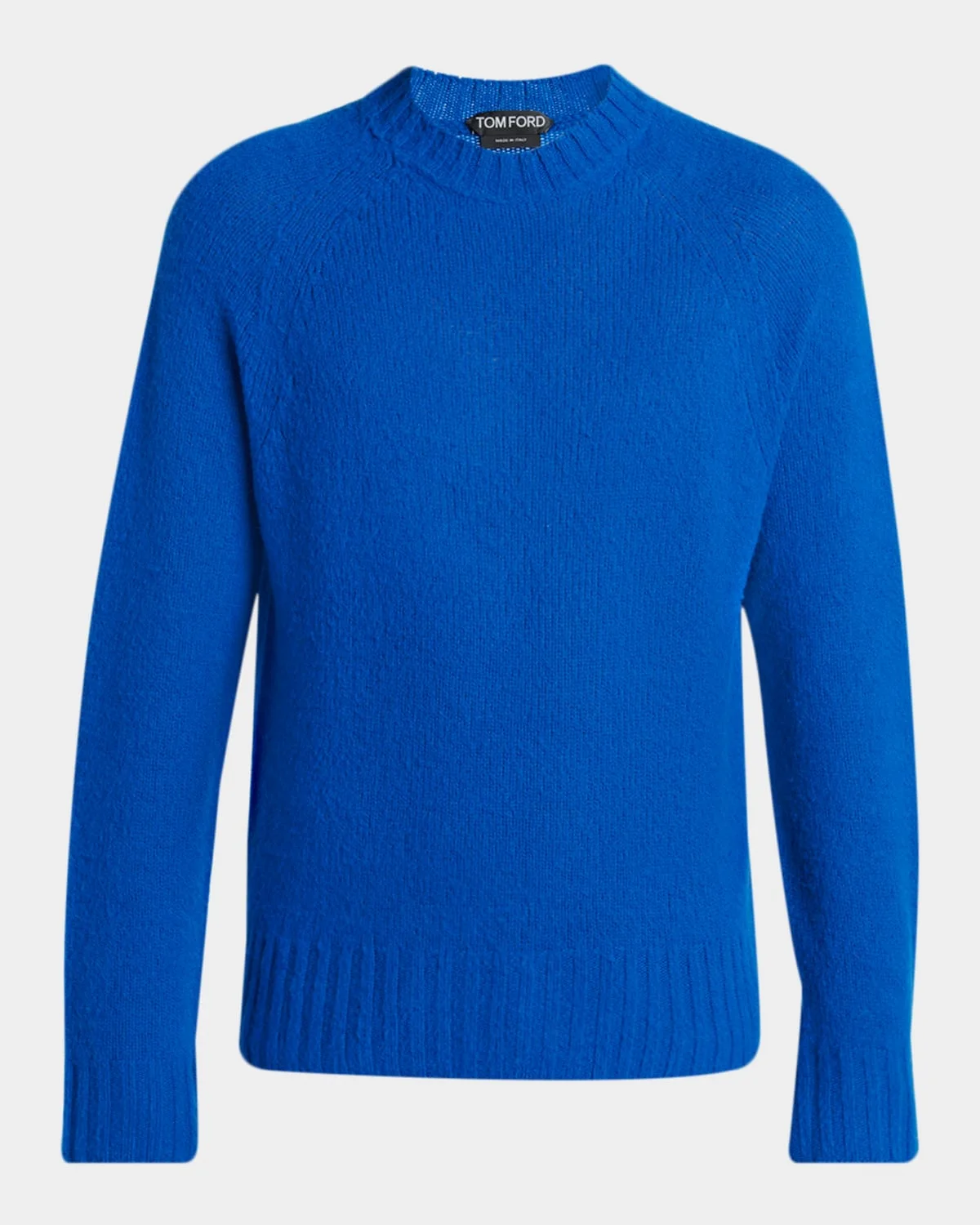 Men's Brushed Cashmere Raglan Crewneck Sweater - 1