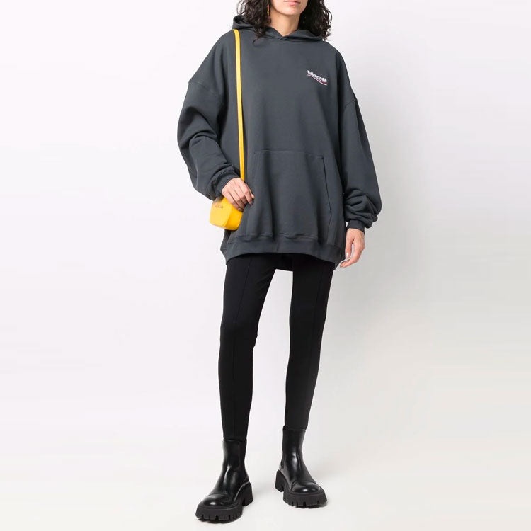 Balenciaga Political Campaign Hoodie 'Grey' 620973TKVI91366 - 2