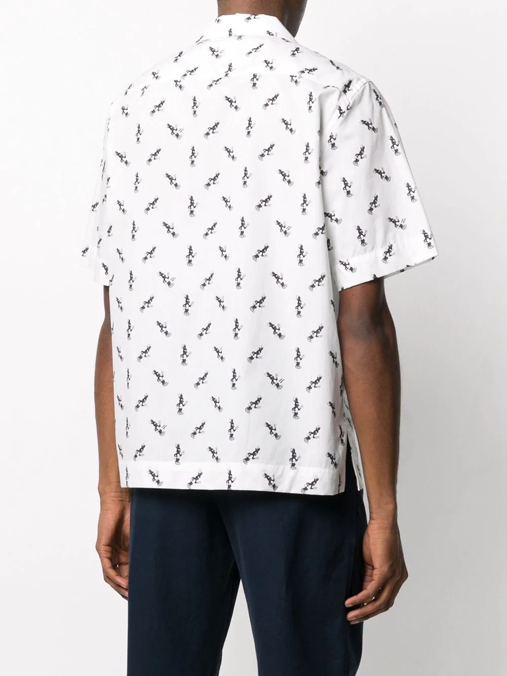 rabbit-print bowling shirt - 4