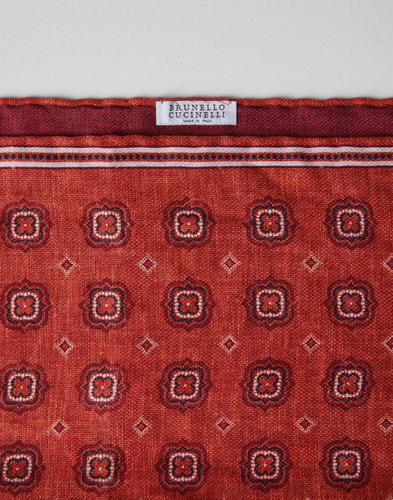 Brunello Cucinelli Double face silk pocket square outlook