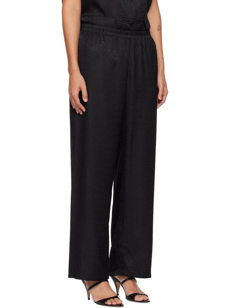 SLEEPER Black Sakura Lounge Jacquard Pyjama Set outlook