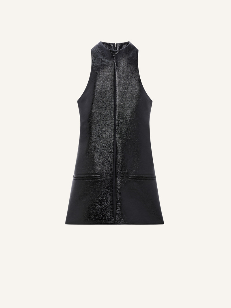 SLEEVELESS VINYL A-LINE DRESS 1