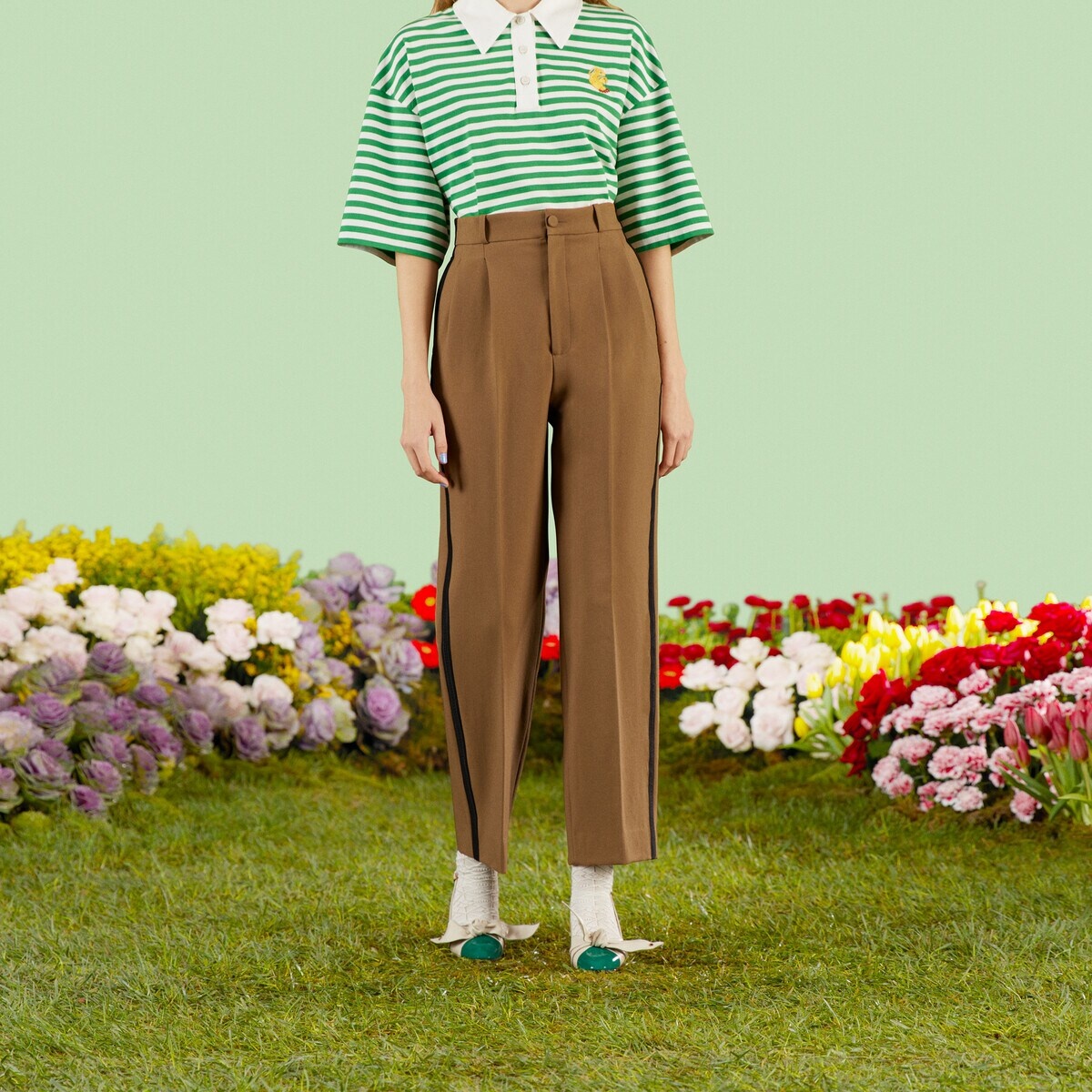 Wool pant with label - 6