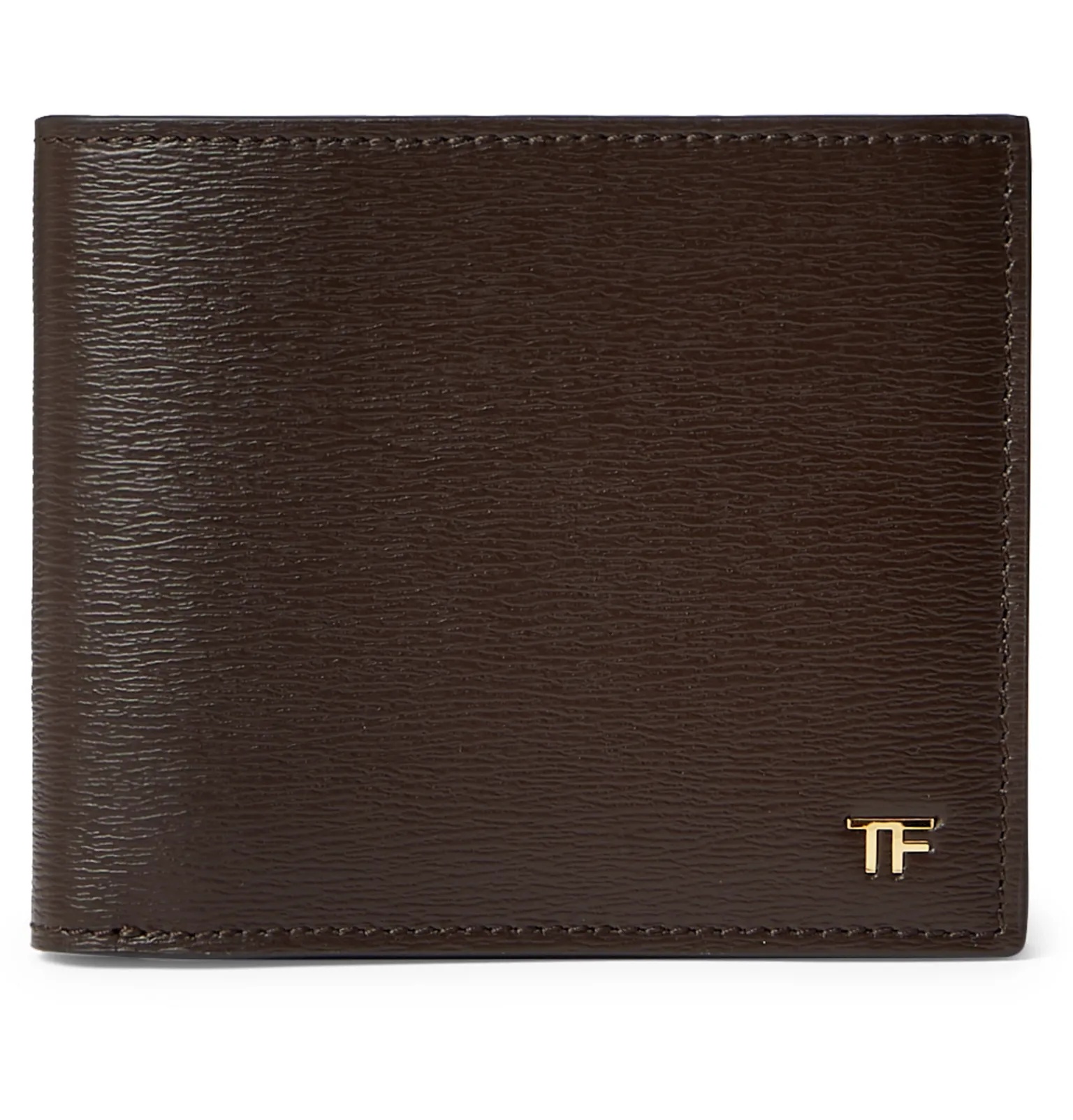 Textured-Leather Billfold Wallet - 1