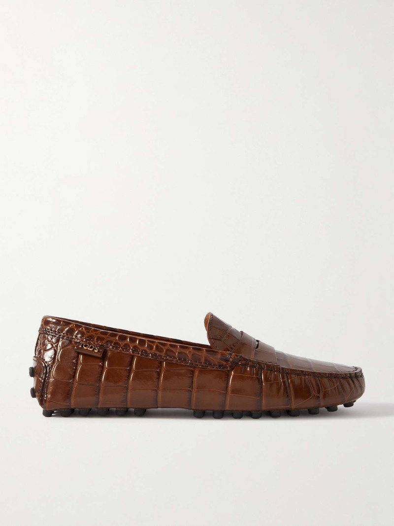 Gommino croc-effect leather loafers - 1
