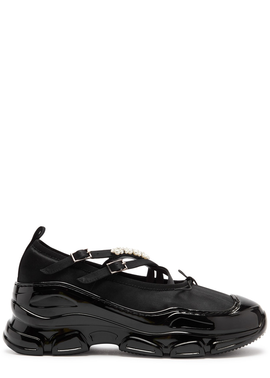 Simone Rocha Embellished Satin Sneakers - 1