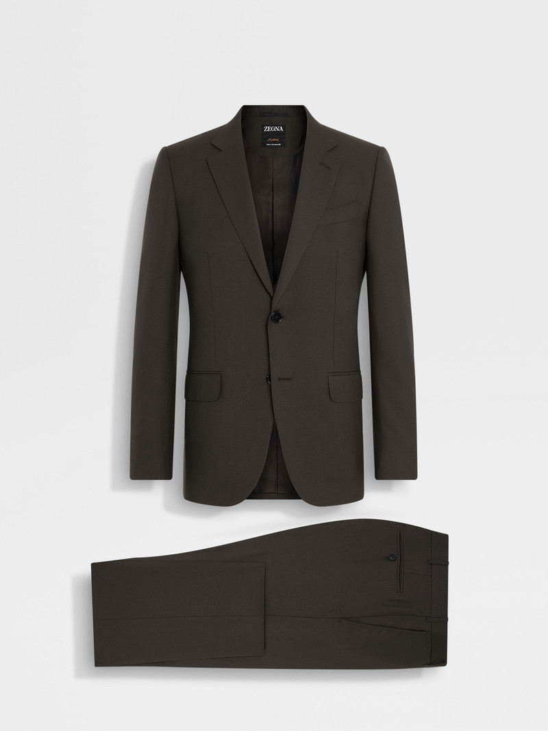ZEGNA DARK BROWN OASI CASHMERE SUIT outlook