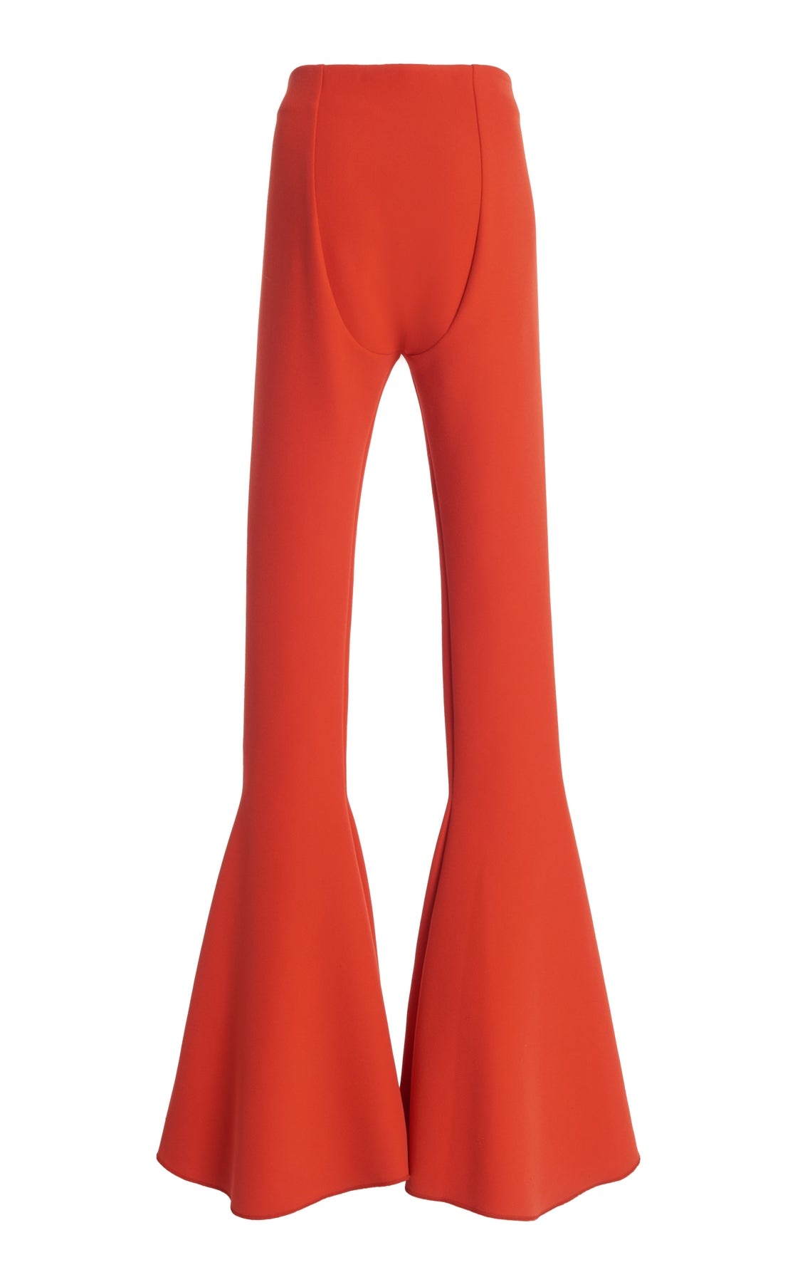 MAXI FLARED FITTED TROUSERS RED - 8