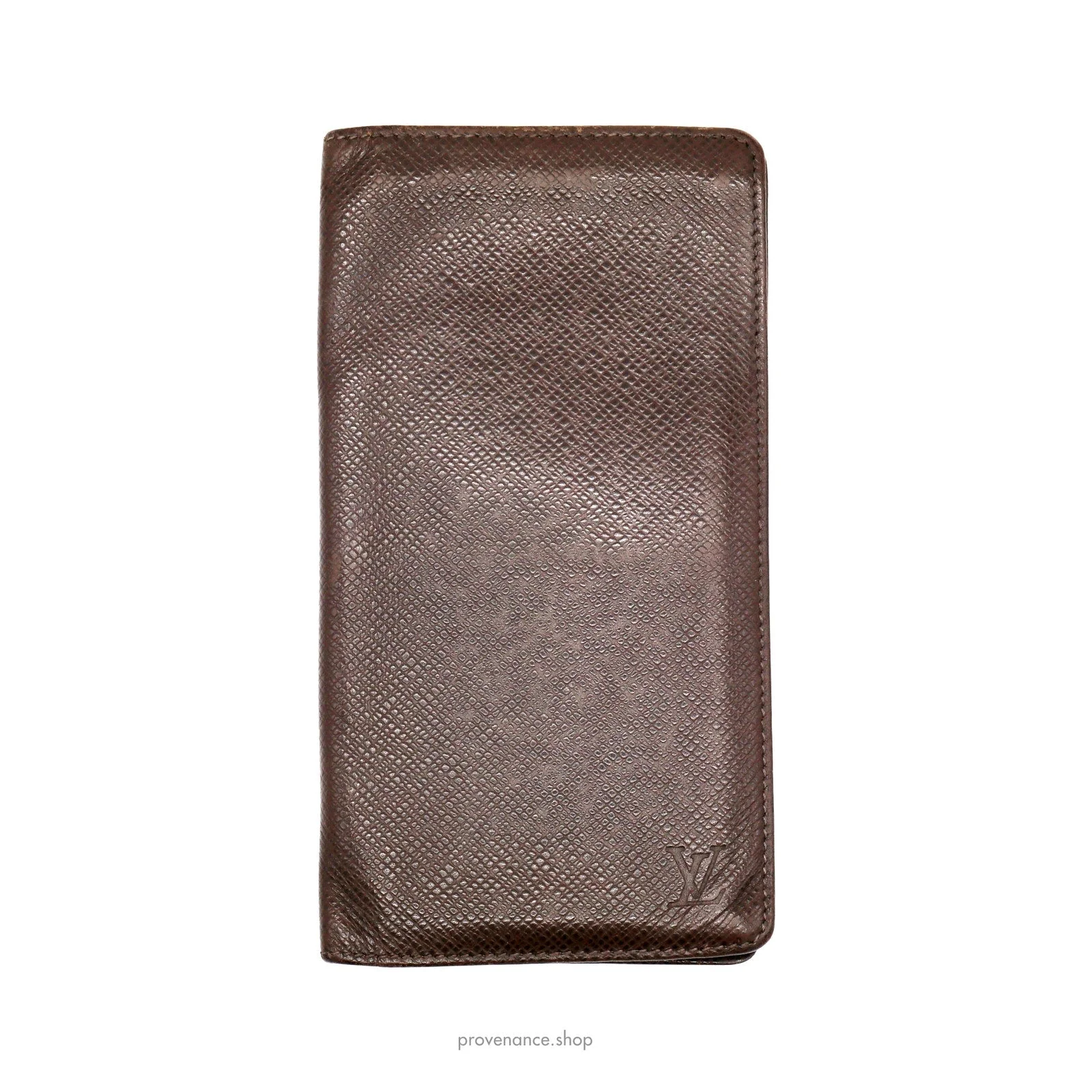 Louis Vuitton Brazza Long Wallet - Grizzli Taiga Leather - 1