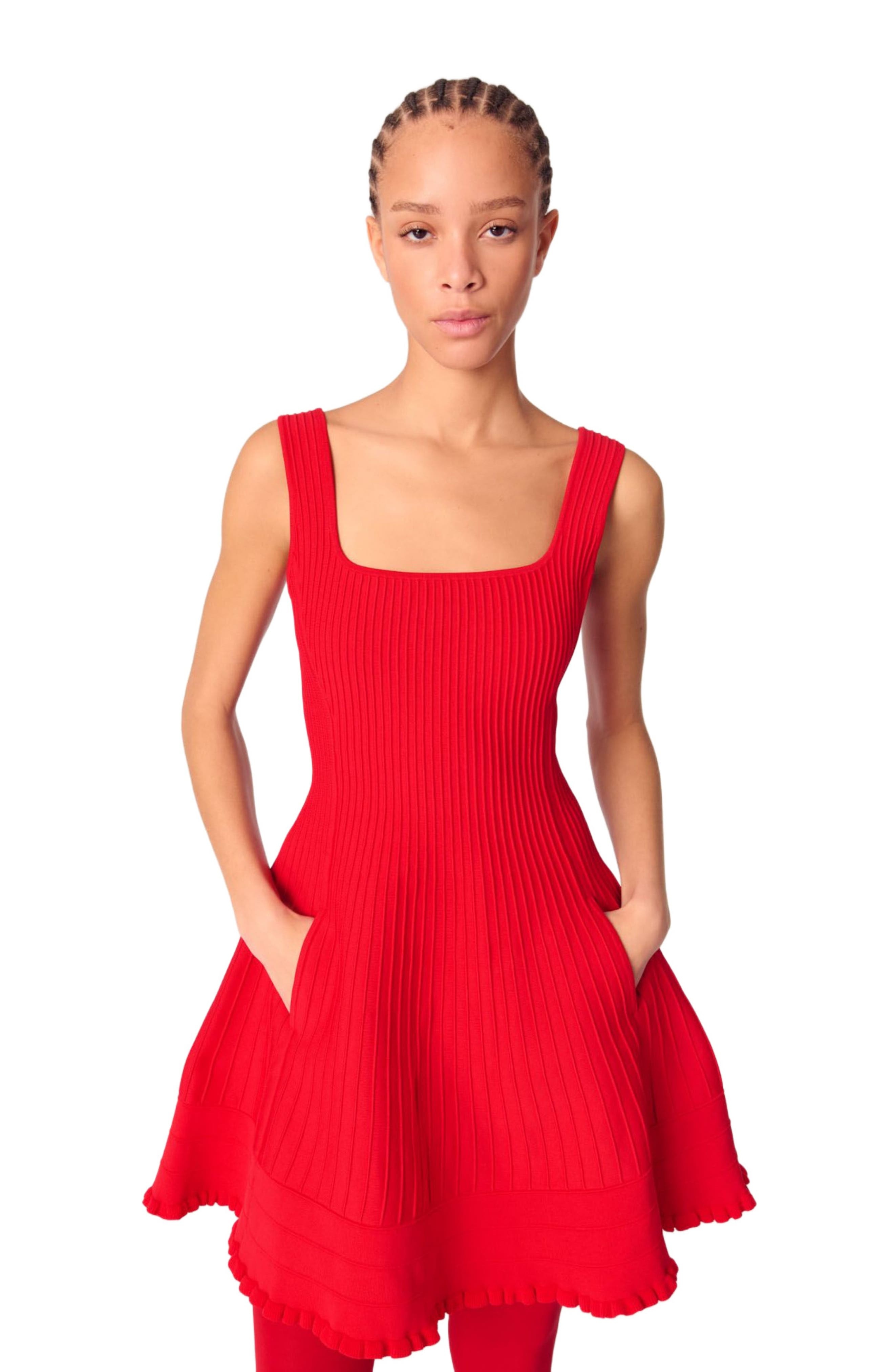 maje Short knit dress in Red at Nordstrom - 9