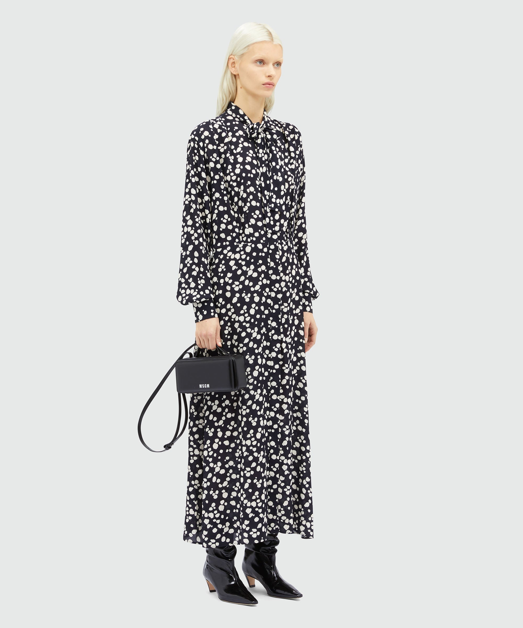 Viscose print shirt dress - 4