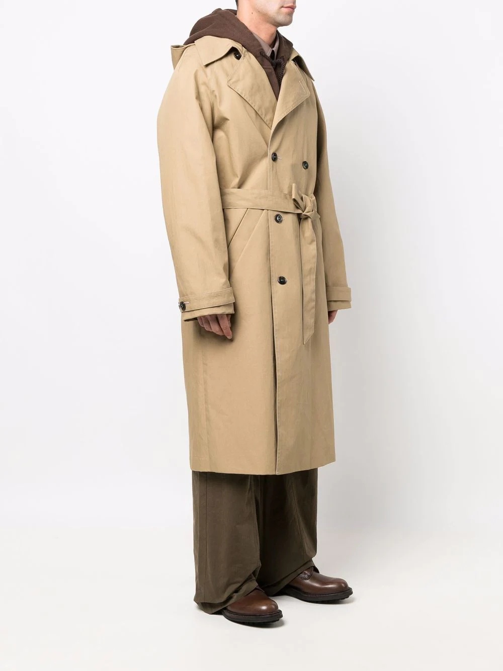 hooded trench coat - 3