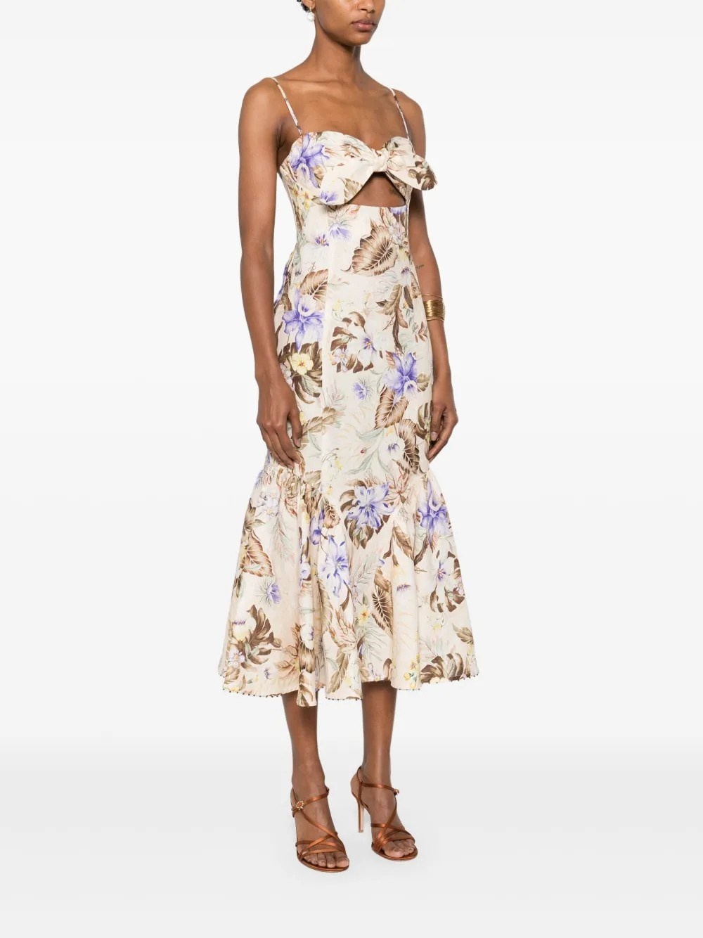 Coco Tie Front Midi Dress - 4