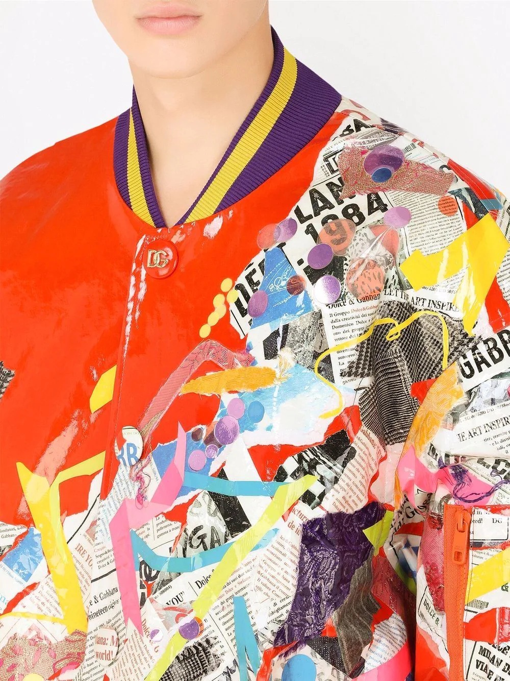 graphic print bomber jacket - 5