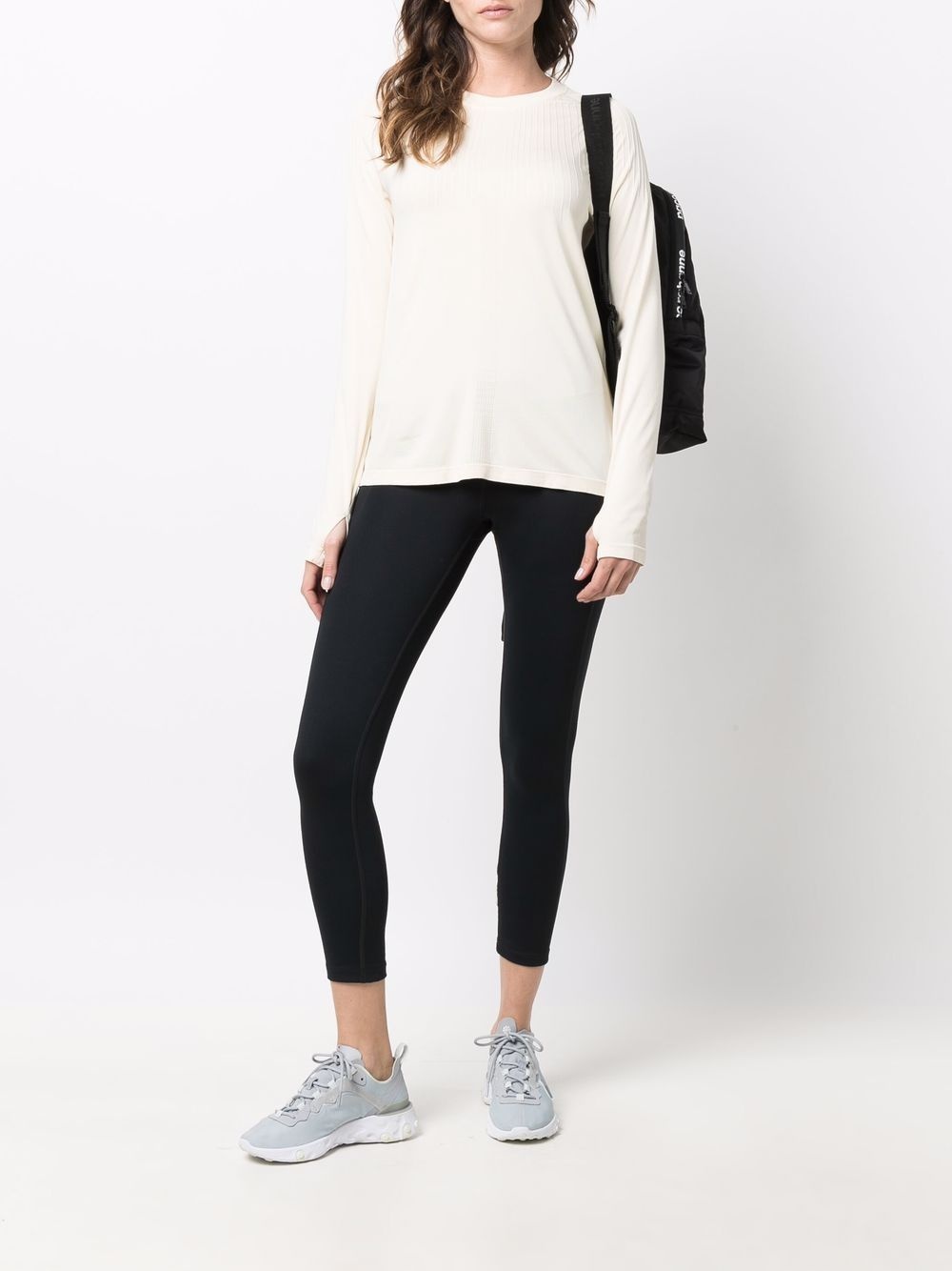 long-sleeve fitted top - 3