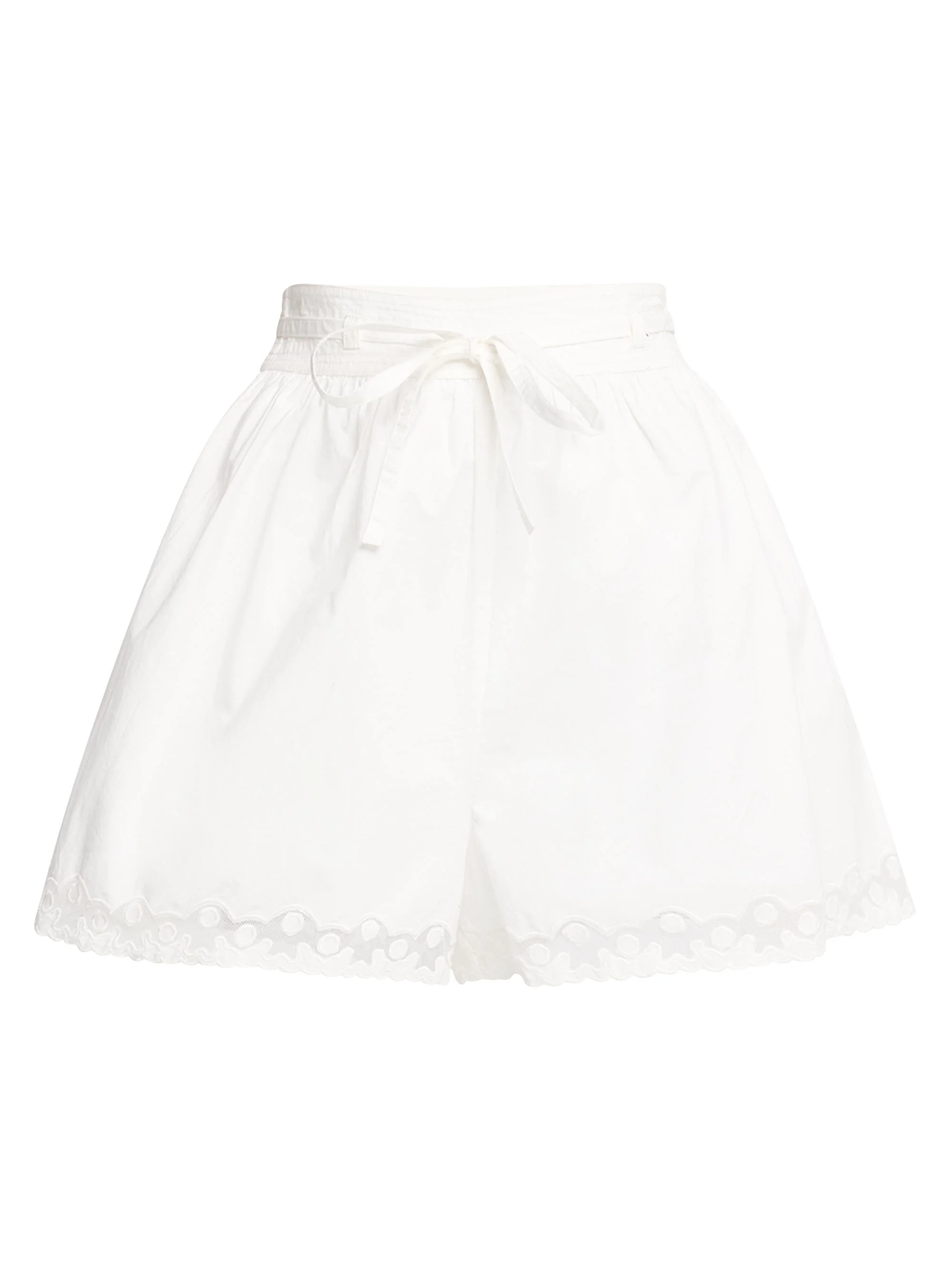 Women's Elowen Cotton Shorts - White - 1